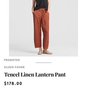 Eileen Fisher Tencel Linen Lantern Pant